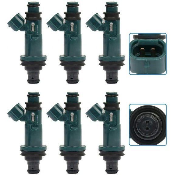 ECCPP Fuel Injectors 6 pcs 2 Holes Fuel Injector Kit 23250-0A010 fit for 97-00 for Lexus ES300 99-03 for Lexus RX300 98-04 for Toyota Avalon 01-03 for Toyota Highlander 98-03 for Toyota Sienna