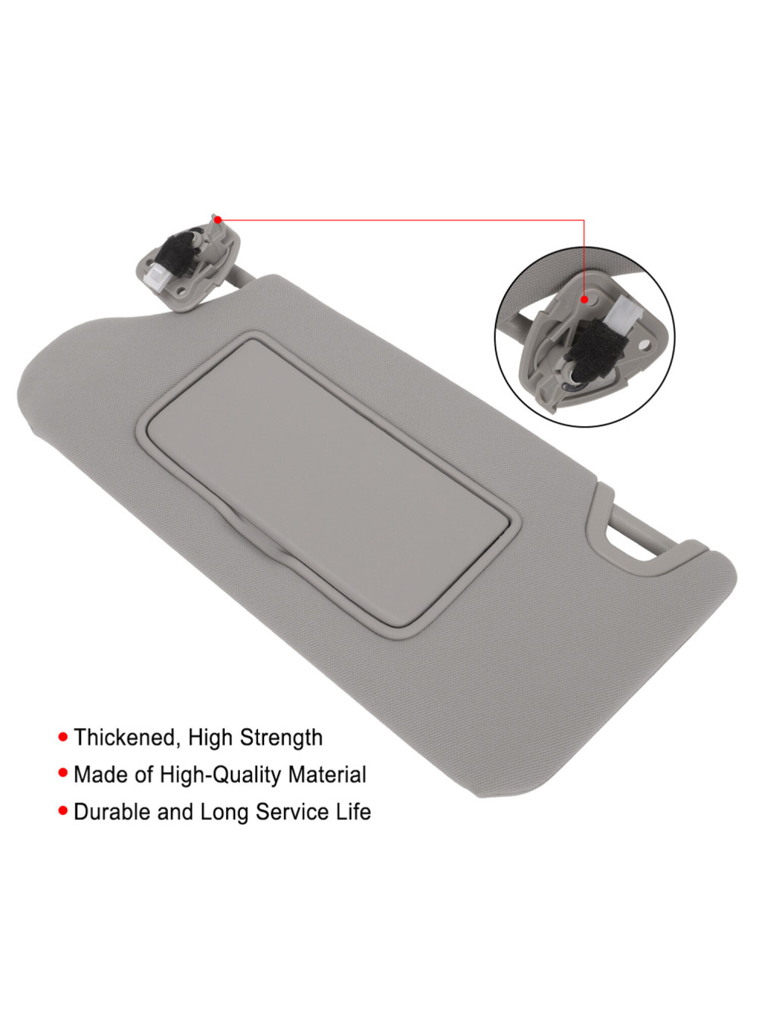 Haofy Left Driver Side Sun Visor Grey High Hardness Vanity Mirror Fits Levin 14-19 Car Sun Visor For Left Driver