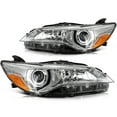 thumbnail image 1 of ECCPP Headlight Assembly Compatible For Toyota Camry 2015-2017 Driver and Passenger Side (Clear Lens Chrome Housing Amber Reflector), 1 of 5