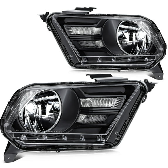 ECCPP Headlight Assembly for Ford For Mustang 2010-2014 Driver and Passenger Side Headlamps