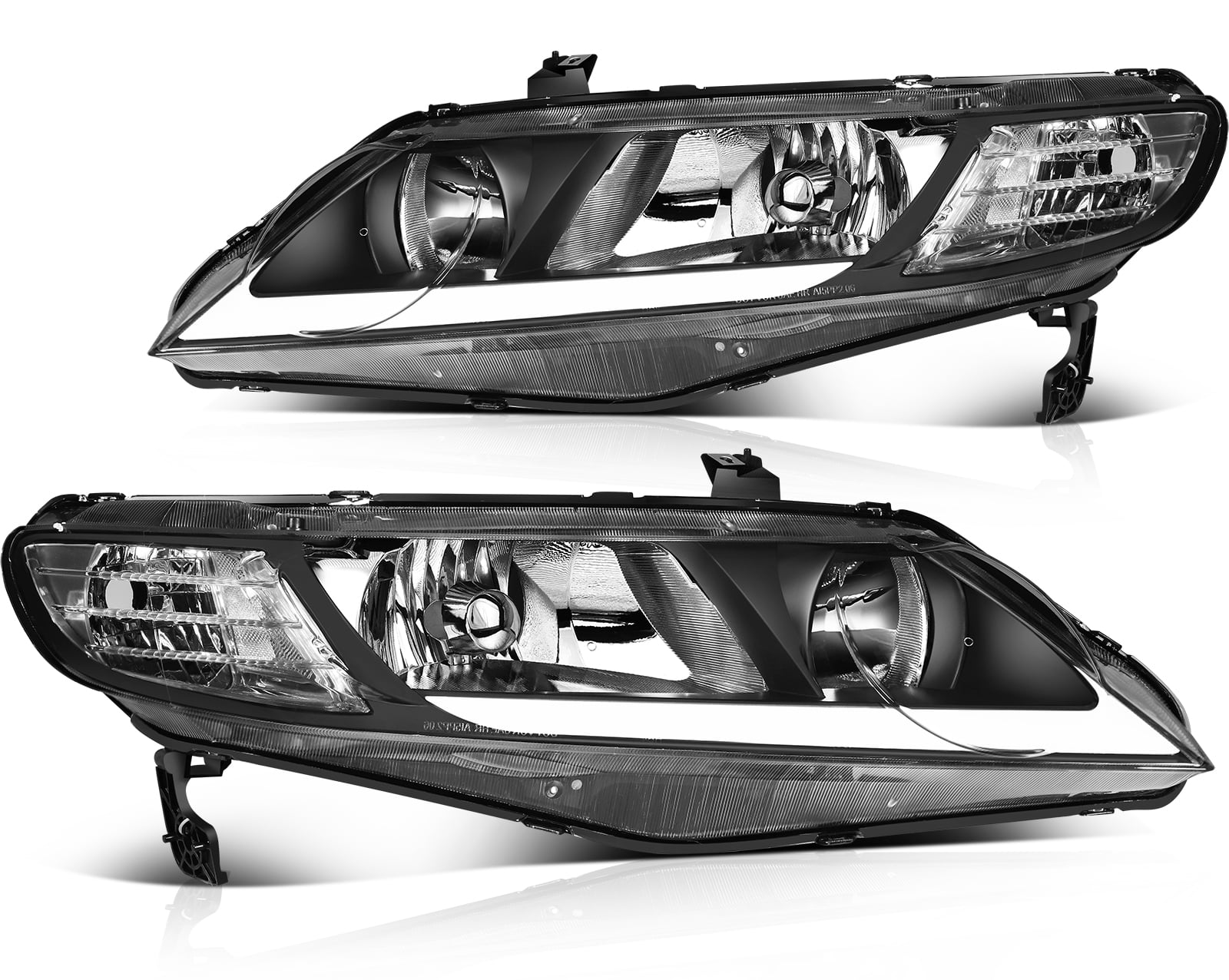 ECCPP Headlight Assembly for Honda Civic 2006-2011 Driver and Passenger ...
