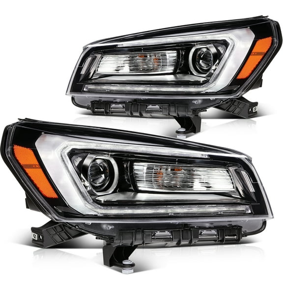 ECCPP Headlight assembly Fit 2013-2016 for GMC Acadia Chrome Housing Pair Headlights GM2503376
