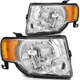 thumbnail image 1 of ECCPP Headlights Assembly Direct Replacement For Ford For Escape 2008-2012 Headlamps Chrome Housing Amber Reflector Clear Lens Left+Right Side, 1 of 5