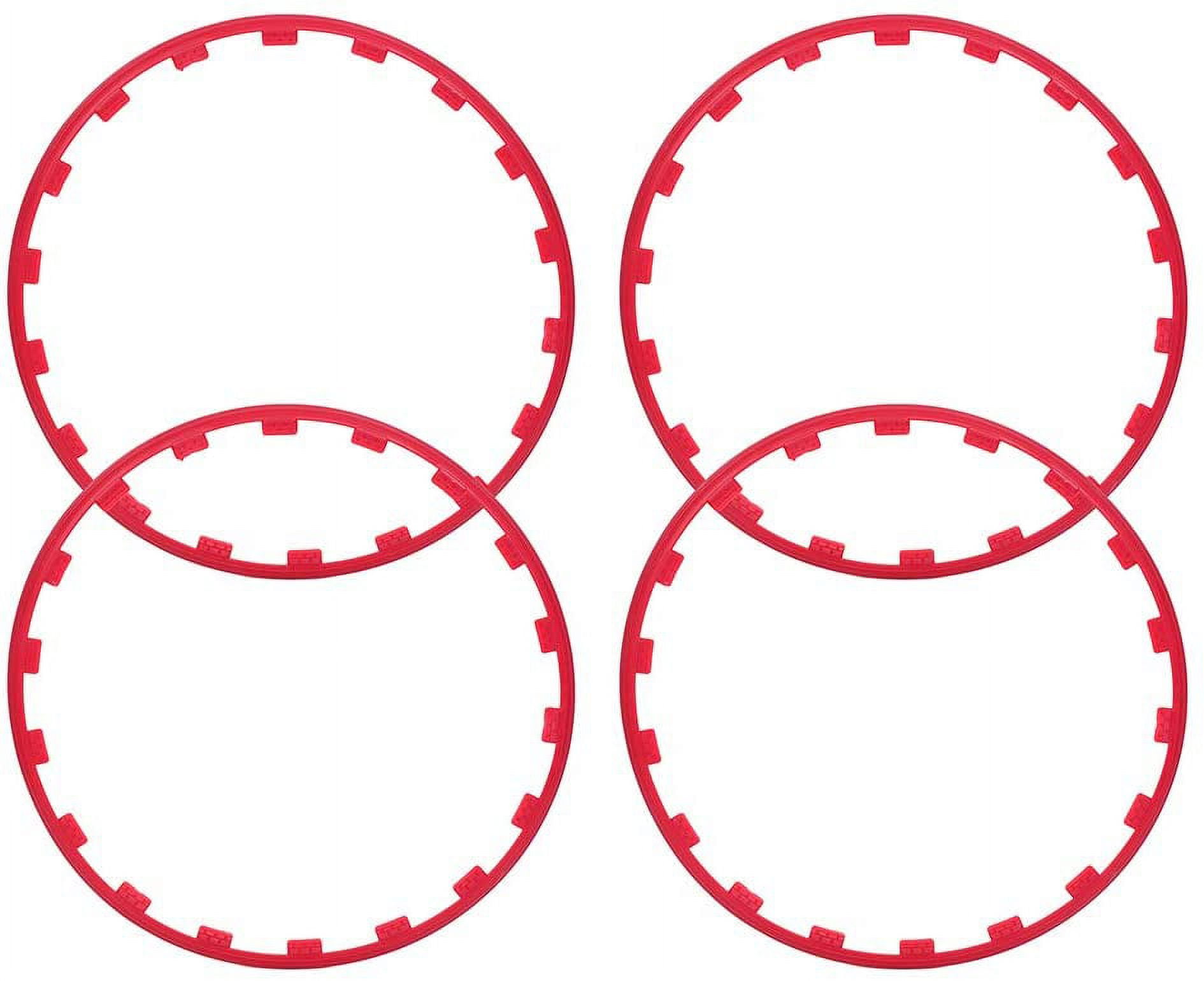 ECCPP Heavy Duty Wheel Guard Rim Protecting Trim Ring 17 inch Red- Universal Fit For BMW Mercedes Benz For Audi For Ford For chevy For Toyota For Mazda All The car Styling