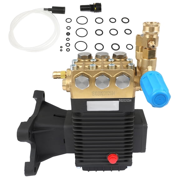ECCPP Horizontal Pressure Washer Pump For 1 Diameter Shaft 3300-4000 PSI 4 GPM Replacement Power Washer Pump fit RSV4G40 EZ4040G EZ4040 Triplex Plunger Pump