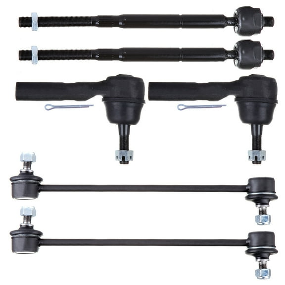 ECCPP Inner Tie Rod Ends Front Sway Bar End Links Outer Tie Rod Ends 2007 2008 2009 2010 2011 2012 2013 2014 for Dodge Caliber for Jeep Compass for Jeep Patriot