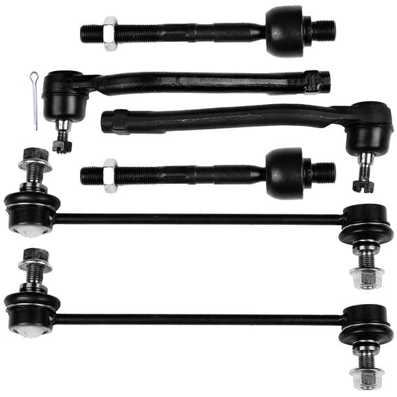 ECCPP Inner Tie Rod Ends Outer Tie Rod Ends Front Sway Bar End Links 2007 2008 2009 2010 2011 2012 2013 for Hyundai Elantra for Kia Forte for Kia Forte Koup for Kia Forte5