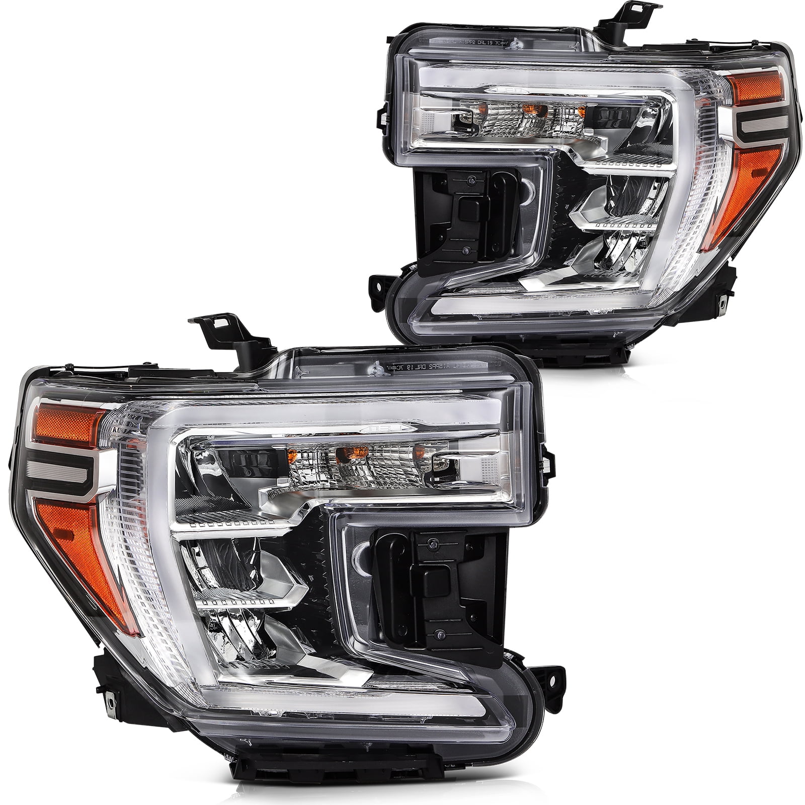 ECCPP LED Headlight assembly Fit 2019-2022 for GMC SIERRA 1500 Chrome ...