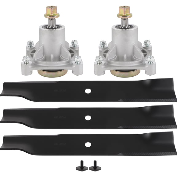 ECCPP Lawn Mower Deck Parts Rebuild Kit 36" Deck Rebuild Kit Compatible for Hustler Raptor 36", Spindle Assembly & Blades 604214 603995, 2 Spindle Assembly 2 Mower Blades