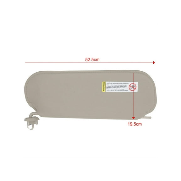 ECCPP Left Driver Side Sun Visor Assembly Without Sunroof Beige Fits For 2003-2019 For Chevrolet GMC()