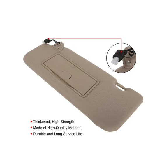 ECCPP Left Driver Side Sun Visor Assembly with Sunroof Beige Fits For 2006-2008 For Nissan Murano(96401-CC22B)