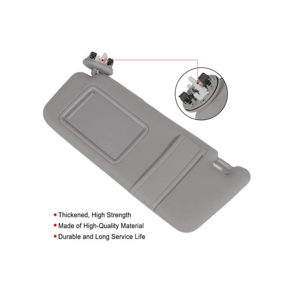 ECCPP Left Driver Side Sun Visor Assembly with Sunroof Gray Fit For Toyota Camry 2006-2011 (74320-06800-B0,04002-30706-B0)