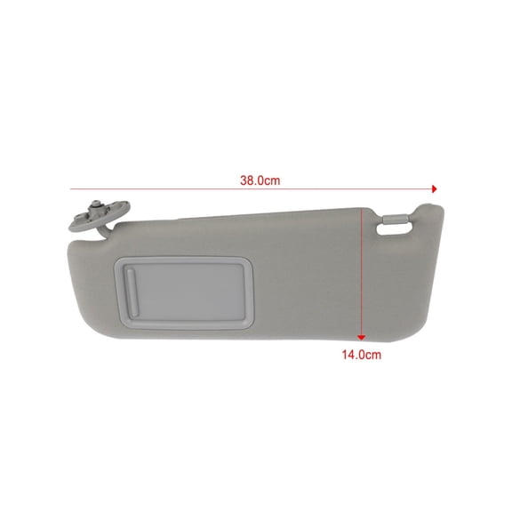 ECCPP Left Driver Side Sun Visor Assembly without Sunroof Gray Fit For Toyota Camry 2012-2017 (74320-33F50-B0)