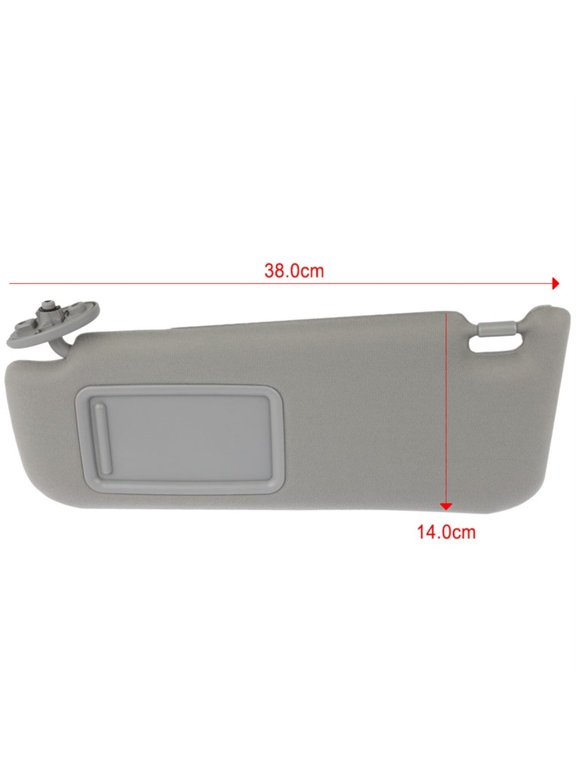 Left Driver Side Sun Visor Assembly without Sunroof Gray Fit For Toyota Camry 2012-2017 (74320-33F50-B0)