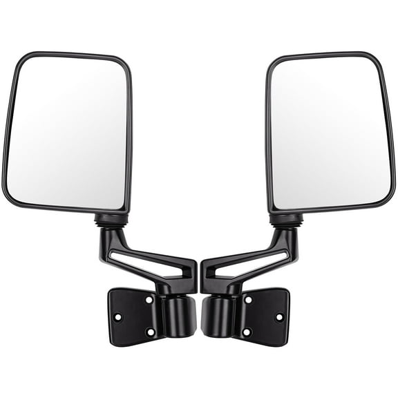 ECCPP Left and Right side Mirrors Manual Fold Manual Adjustment Fit for 1995 For Jeep Wrangler 1997-2002 For Jeep Wrangler 1987-1994 For Jeep Wrangler Models with Half Door