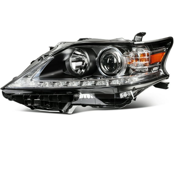 ECCPP Left Side Headlight Assembly Fit with 2013-2015 for RX350 RX450h Headlight Black Housing Clear Lens OE:81150-0E150 (Bulbs Not include)