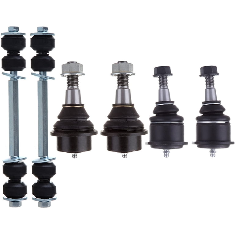 Detroit Axle Front Suspension Kit: Upper & Lower Ball Joints + Sway Bar Links For Chevrolet Express & GMC Savana 1500/2500 (1996-2002)