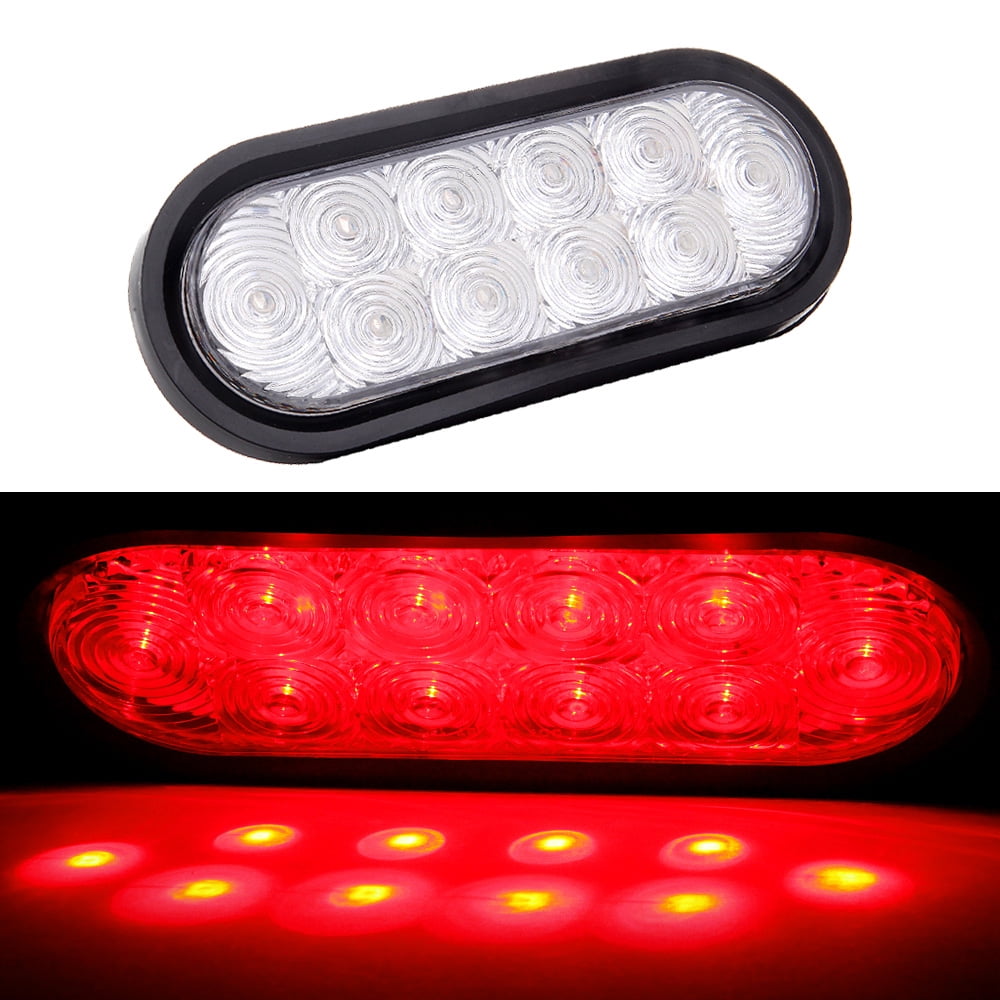 Truck-Lite 6051 Oval LED Stop / Turn / Tail Light in Clear Lens Red Truck-Lite 6051 Oval LED Stop / Turn / Tail Light in Clear Lens Red