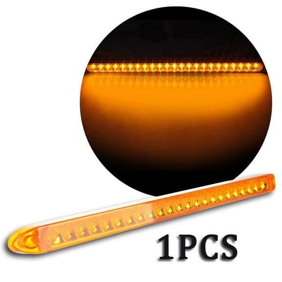ECCPP Marker Light Universal 23 LED 1PCS Amber Tailgate Light Bar Tail Brake Light fit for Trailer Truck Stop/Tail/Rear/Brake Light Bar SeaLED