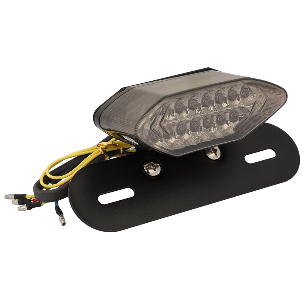 ECCPP Motorcycle Tail Light LED Brake Light Rear Light Side Mount License Plate Bracket Holder fit for Motorcycle,Street Bike,Standard Bike,Naked Bike,Dirt Bike ATVs,Off-Road Vehicles.