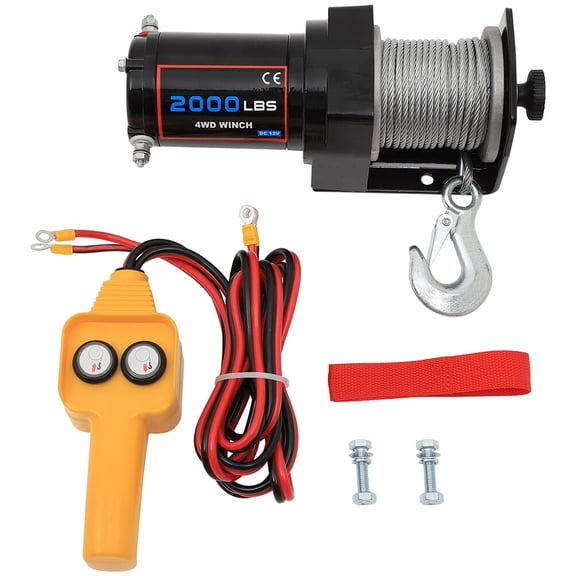 ECCPP NEW 12V 2000LB Electric Winch Towing Trailer Steel Cable Off Road for JEEP Wrangler