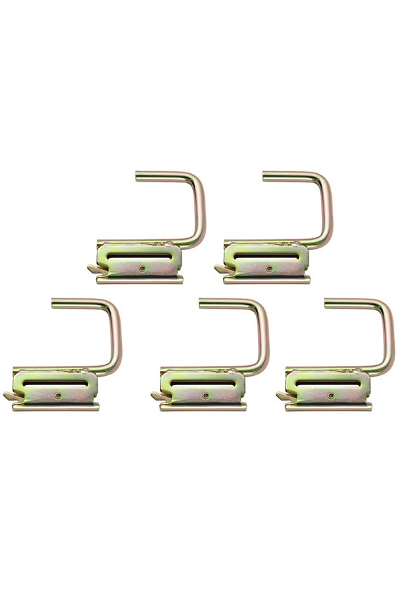NEW 5 Pack E Track J Hooks - Carbon Steel E Track Hanger with Zinc Coating, J Hook Mount Set, E Track Accessories for Cargo Tie Down Systems