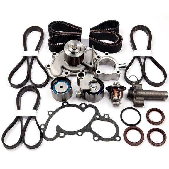 ECCPP New Timing Belt Water Pump Kit Fits for 1995-2004 Toyota Tacoma Tundra 4Runner T100 3.4L V6 DOHC 24 Valve 5VZFE Engine