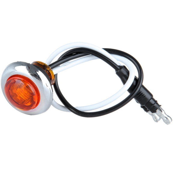 ECCPP Pack of 10 Amber 3/4" Trailer Side Marker Truck Light Chrome Bezel Grommet 998-1-AH