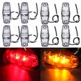 thumbnail image 1 of ECCPP Pack of 8 Red/Amber Trailer 2 Diode LED Light Universal Surface Mount Clearance Side Marker Light, 1 of 5