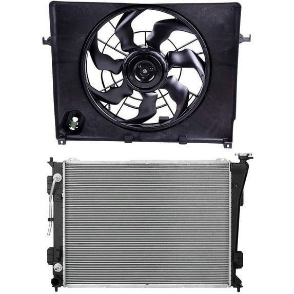 ECCPP Radiator Cooling Fan Assembly Replacement fit for 2011-2014 for Kia Optima for Hyundai Sonata 2.4L