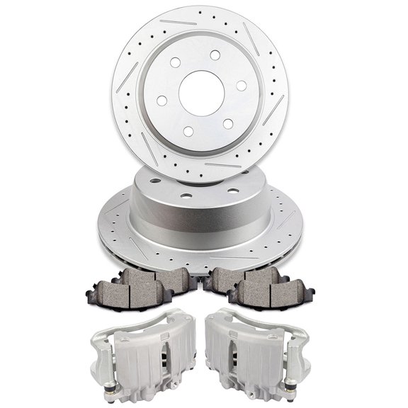 ECCPP Rear Brake Calipers Assembly with Ceramic Pads fit for Chevy Silverado Suburban 1500 Classic Tahoe,2002-2006 GMC Sierra 1500,2000-2002 GMC Yukon,2000-2002 GMC Yukon XL 1500