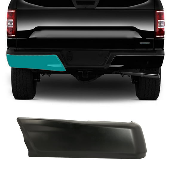 ECCPP Rear Left Driver Side Bumper Face Bar Compatible Without 2015-2020 for Ford F-150 Replacement for FO1102382 Withoutout Parking Sensor Holes