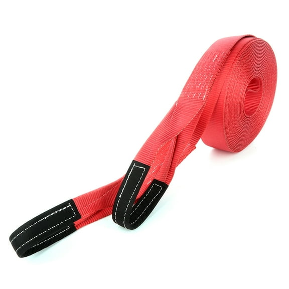 ECCPP Red Tie Down Straps 3 inch 65 feet Heavy Duty Tow Straps for Recovery Vehicles, 17500 LBs