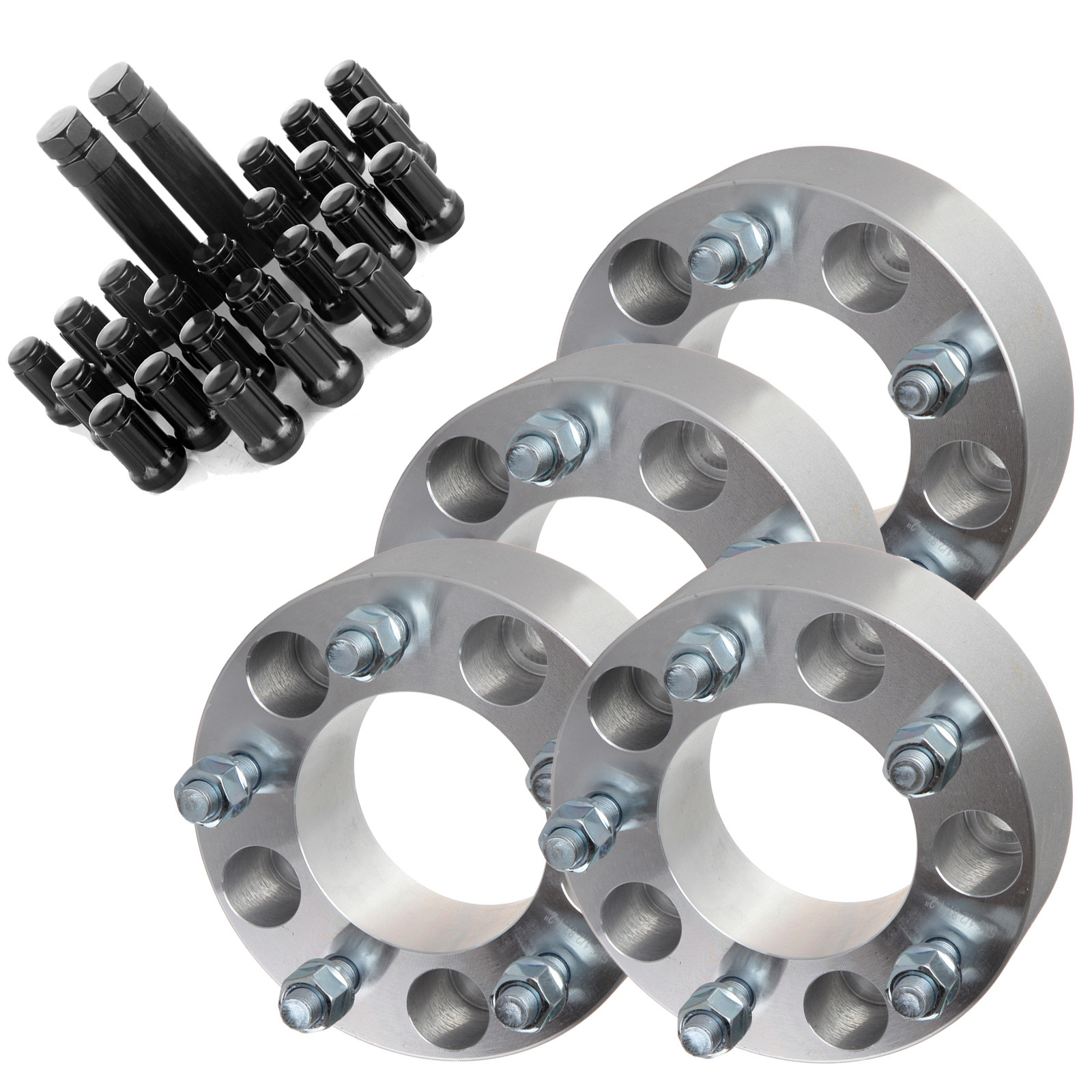 Autosuperstar 1” Wheel Spacers – 5x5 Bolt Pattern, 1/2x20 Studs – Fits Jeep Wrangler Grand Cherokee – 4 Pack
