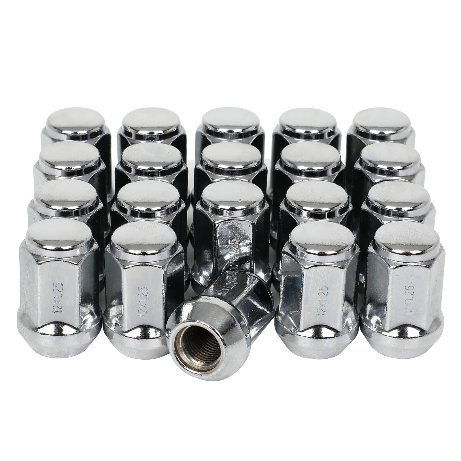 ECCPP Replacement for Wheel Lug Nuts 20pcs M12x1.25 Chrome Lug Nuts 1.38"(35mm) Tall For Subaru 90 91 92 93 94 95 96 97 98 99 00 01 02 03 04 05 06 07 08 09 10 11 12 13 14 15 16 17 18 19 20