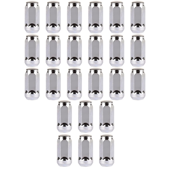 ECCPP Replacement for Wheel Lug Nuts 24 Pieces 14x1.5 Silver Chrome Bulge Acorn 1.72"Closed-End Long Socket Lug Bolts for Buick for Cadillac for Chevy for Ford for GMC for Lincoln 1988-2019