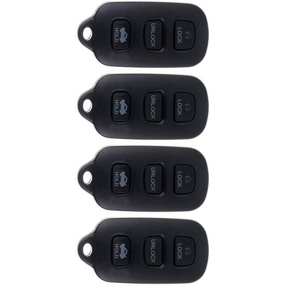 ECCPP Replacement fit for Keyless Entry Remote Key Fob for TOYOTA Sienna/Solara/Camry/Corolla/Matrix/Pontiac Vibe GQ43VT14T (Pack of 4) Fits select: 2002-2003,2005 TOYOTA CAMRY LE/XLE/SE