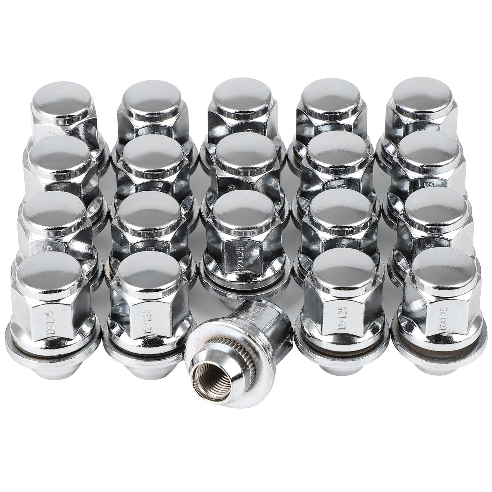 コレクション mmm ECCPP Replacement for Wheel Lug Nuts 20pcs M12x1.25 Chrome Lug