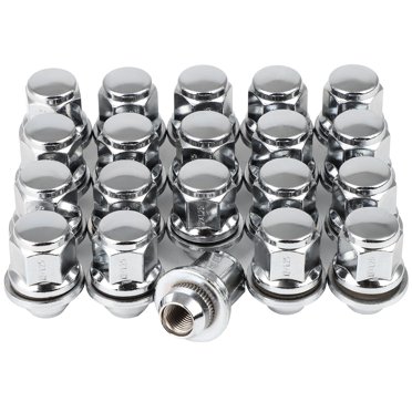 20pc M12x1.5 Open Ended Lug Nuts (Black) + Key – For Toyota, Honda, Mazda, Ford