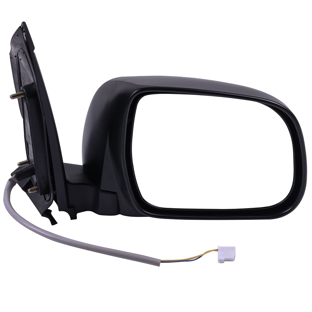 JC Whitney Passenger Side Power Mirror For Toyota Sienna 2004-2010 - Textured Black, Manual Fold, Right Side