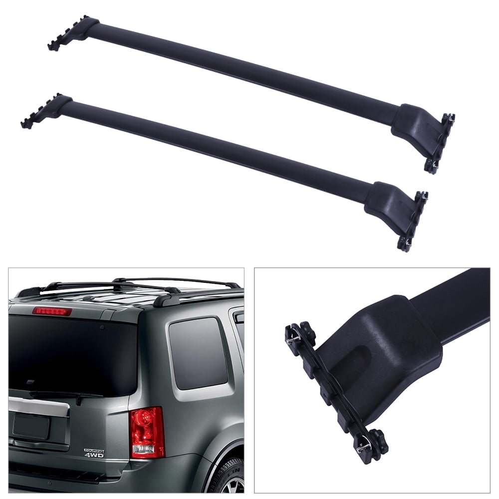 ECCPP Roof Rack Cross Bar Roof Rack Cross Bars Luggage Cargo Carrier Rails Fit for Honda Pilot 2009-2015 Aluminum(Black Coated)