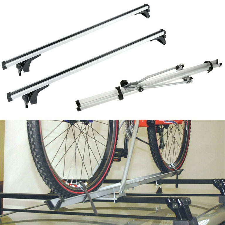 ECCPP Roof Top Cross Bar w Bike Rack Set Universal 50