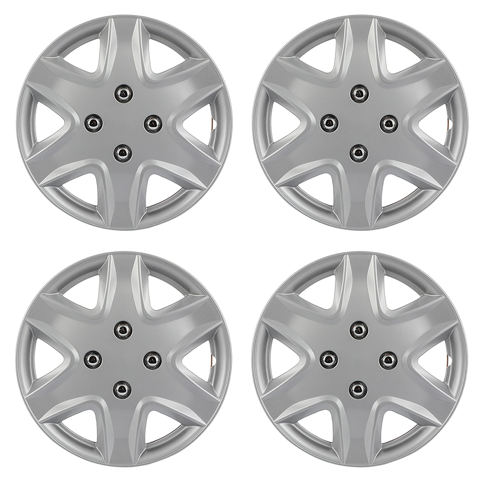 ECCPP Universal Wheel Covers - Set Of 4 For 15 Inch Rims, Snap On Hubcaps-1012951
