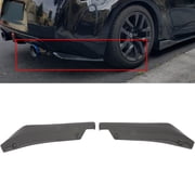 ECCPP Side Fender Skirt Lip Splitter Canard Protector PP Universal Rear Bumper Diffuser Glossy Carbon Look 7.38 x 4.31 Rear Bumper Lip Canards Spoiler