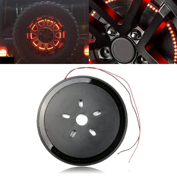 ECCPP Spare Tire LED Light Wheel Rear 3rd Brake Tail Light For 07-18 Jeep Wrangler JK