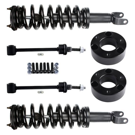 ECCPP Suspension And Lift Kit 2006 2007 for Dodge for Ram 1500 - Rear Sway Bar End Link 171111 F Strut Spring Assembly Front Shock Absorber 2.5 inch front leveling lift kit