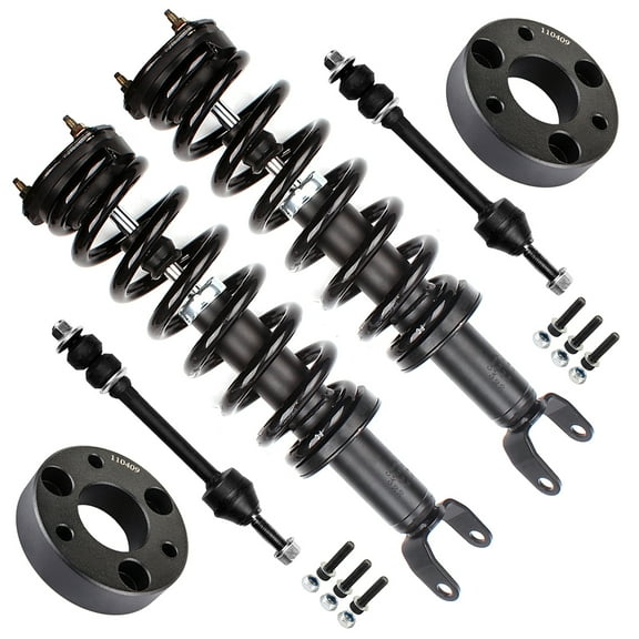 ECCPP Suspension And Lift Kit For 2009 2010 2011 2012 2013 2014 for Dodge for Ram 1500 for Ram 1500 - Lift Kit Shocks Struts Sway Bar Link Set