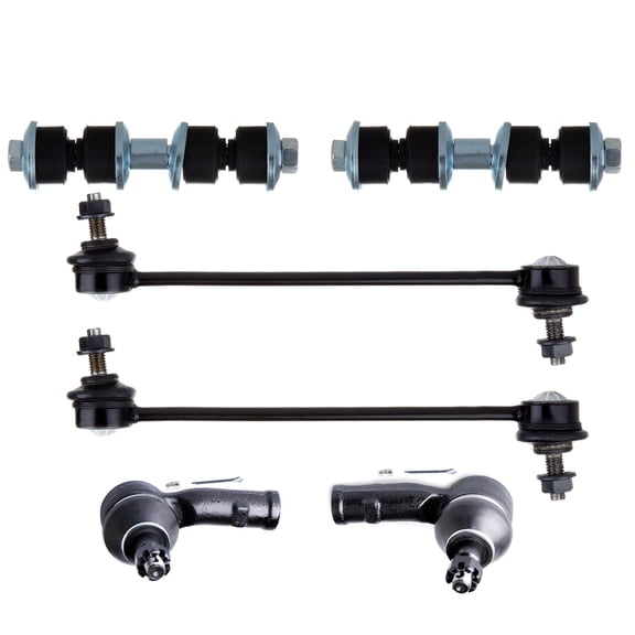 ECCPP Sway Bar Link Kit 2000 2001 2002 2003 2004 2005 2006 For Ford Focus - Outer Tie Rod Ends- Passenger Front Sway Bar End Links Rear Sway Bar End Links- Non SVT Models