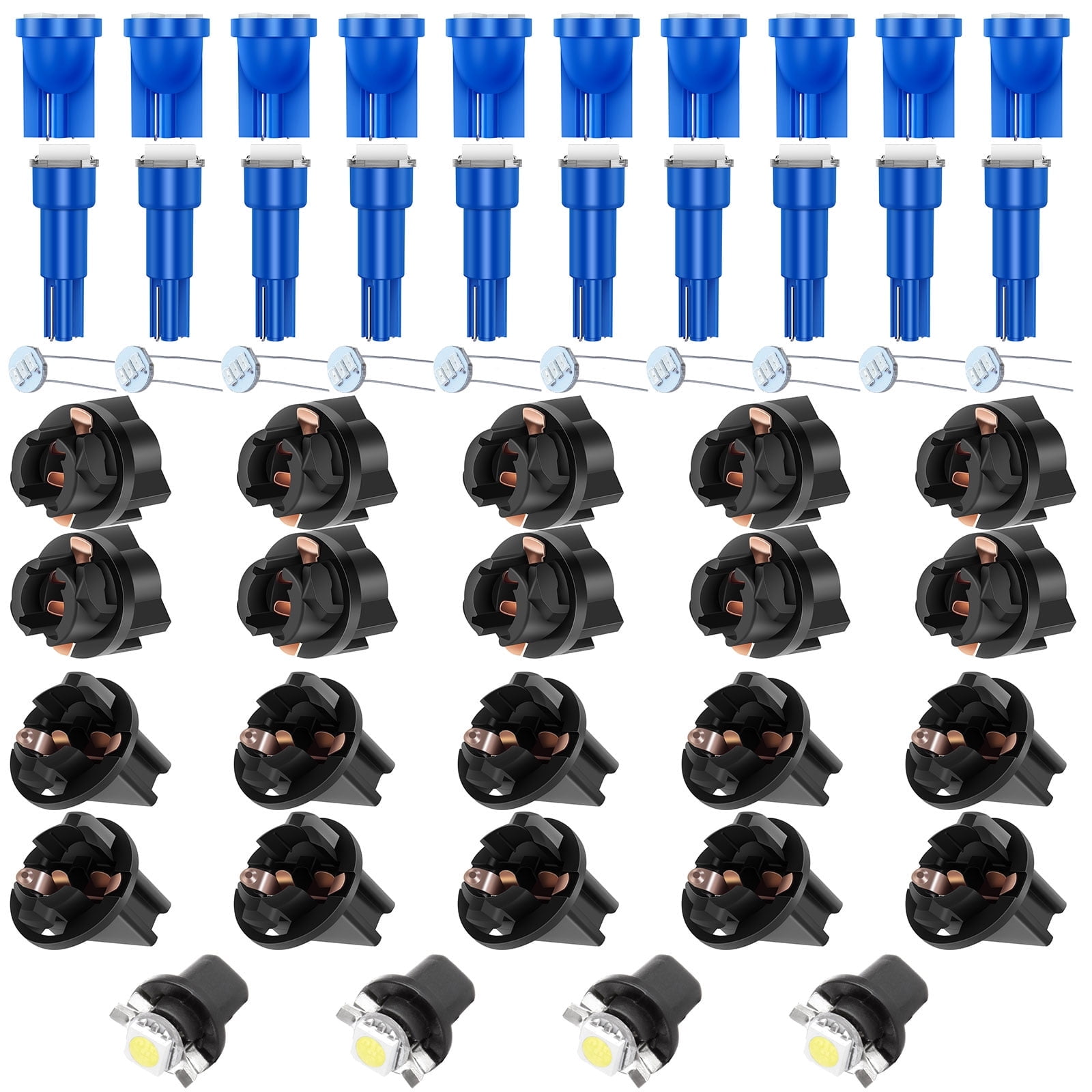 LBRST 5 x T10 6-3020-SMD White 168 Instrument Lights 10 x