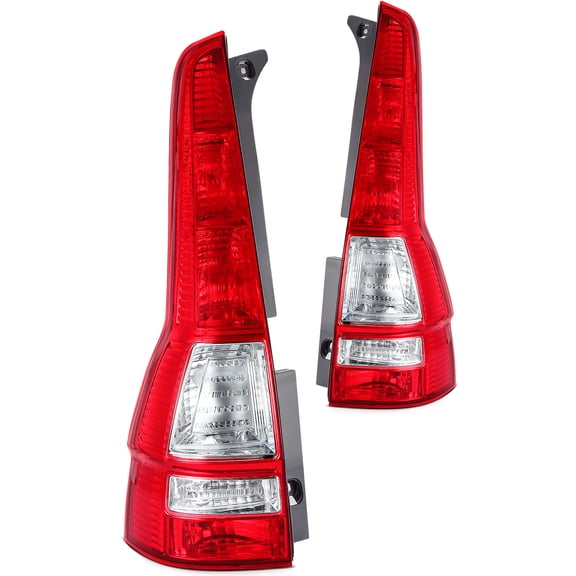 ECCPP Tail Light Assembly Fit 2007-2011 for Honda CR-V EX 4-Door Pair Taillamps Black Housing Red Lens 33501SWAA02